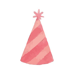 watercolor party hat