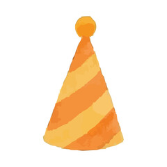 watercolor party hat
