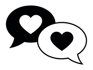 Heartfelt Conversation Speech Bubbles Icons
