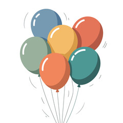 Colorful Balloons Floating in Air