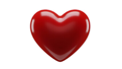 Fototapeta premium Red heart shape isolated on transparent background