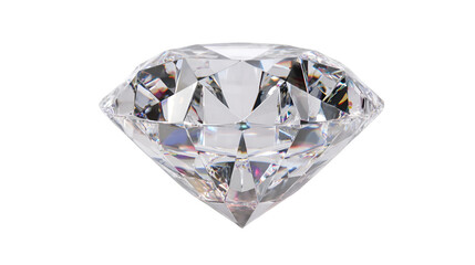 Clear Faceted Diamond Crystal - Symbol of Wealth, Love, and Durability
