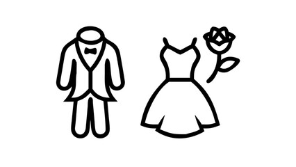 Boy and Girl Silhouette Facing Each Other, Elegant Connection, Vector Graphic