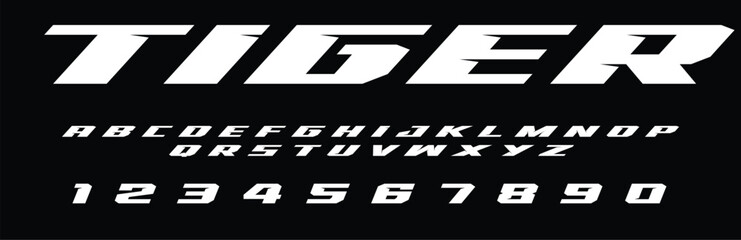 Tiger Vector Font Alphabet Design Wild Animal Inspired Typography with Alphabet Bold Fierce Letters for T Shirts Posters Logos Wildlife Art Projects and Creative Branding	