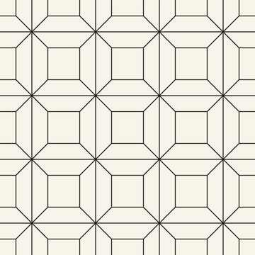 Vector seamless pattern. Repeating geometric elements. Stylish monochrome background design.