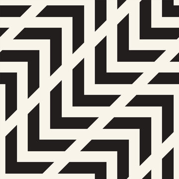 Vector seamless pattern. Repeating geometric elements. Stylish monochrome background design.