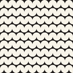 Vector seamless pattern. Repeating geometric elements. Stylish monochrome background design.