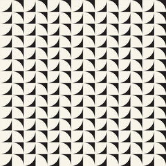 Vector seamless pattern. Repeating geometric elements. Stylish monochrome background design.