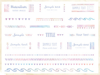 ハワイアンタトゥー風のタイトル素材