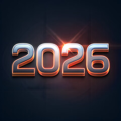 3D neon New Year celebration numbers and symbols illustration