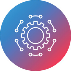 Fototapeta premium Optimization Line Gradient Circle Background Icon