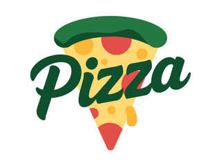 Colorful Pizza Slice with Green Crust