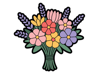 Colorful Bouquet of Fresh Flowers