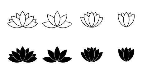 Obraz premium Leaf icon set collection. With line and flat models. Transparent background. Vector illustration.