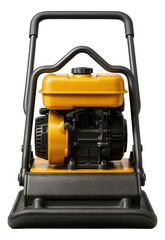 Fototapeta premium Heavy-duty diesel vibrating plate with foldable handles for easy transport on job sites.