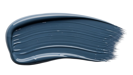 Smear of dark blue paint, cutout, PNG isolated on white or transparent background