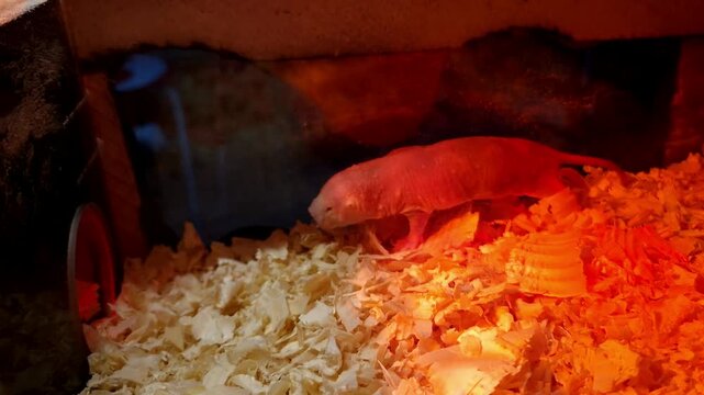 Naked mole rat, its scientific name is Heterocephalus glaber