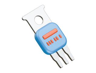 diode chip icon 3d illustration render