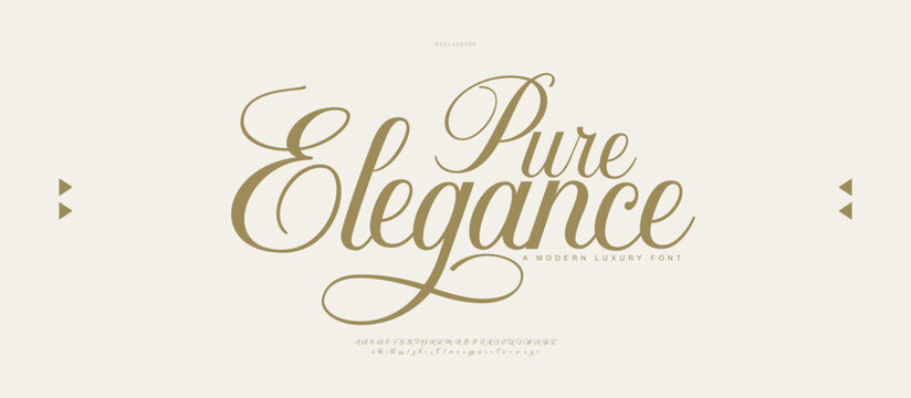 Elegant wedding alphabet font logo classic minimal fashion designs. Typography luxury modern serif letter fonts and number for logos tattoo brand. vector illustration