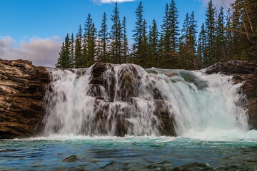 Close Up Of An Alberta Waterfall