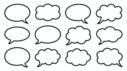 Fototapeta premium Speech Bubbles Vector Graphics for Comics and Cartoons