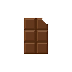 Dark chocolate bar piece for Valentine treat