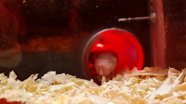 Naked mole rat, its scientific name is Heterocephalus glaber