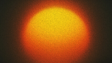 Huge blazing hazy sun filling the image with solar heat power, quiet energy and cinematic noise effect created from thousands of individual dots. Expressive film grain adds nostalgic depth and warmth
