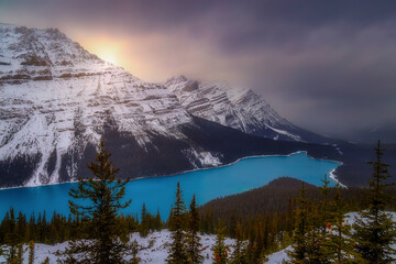 Sunrise Over Peyto Lake