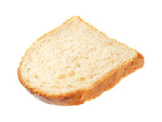 Slice of toast bread isolated on white