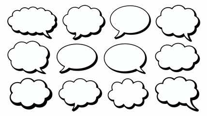 Fototapeta premium Speech Bubbles Vector Graphics for Comics and Cartoons