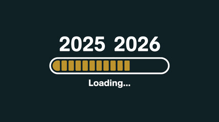 Countdown to Future Years: 2025 and 2026 Loading Progress Bar