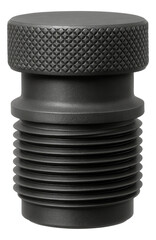 Threaded plastic plug with knurled grip for hydraulic system applications.