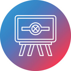 Indicator Lamp Line Gradient Circle Background Icon