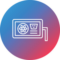 AC Supply Line Gradient Circle Background Icon