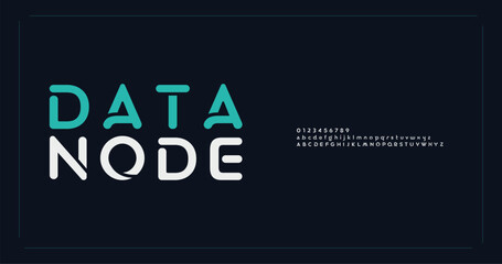 Minimal modern alphabet fonts. Typography minimal urban digital fashion future creative logo font. vector illustration