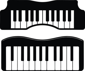 piano keys vector illustration on isolated background