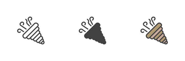 Shellfish line, solid and colorful icon set pack