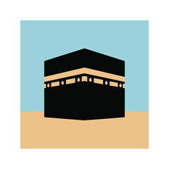 Iconic kaaba structure Vector