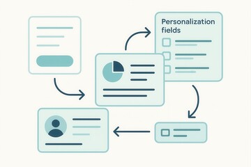 Dynamic interaction of personalized data visualization tools showcasing user centric information pathways and analytics for optimized digital experiences