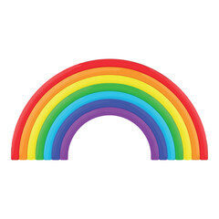 Colorful rainbow in sky