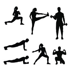 Various martial arts poses