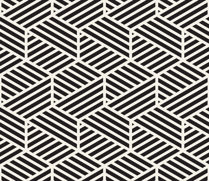 Vector seamless pattern. Modern stylish abstract texture. Repeating geometric tiles