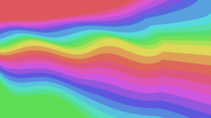 Obraz premium Pastel Rainbow Wave: Serene Abstract Background with Smooth Transitions for Calming Visuals and Creative Designs