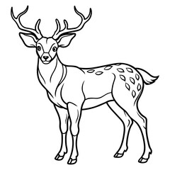 deer line art vector.ai