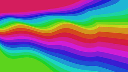 Vibrant Rainbow Gradient Abstract Background with Curved Lines and Colorful Spectrum Design for Creative Projects