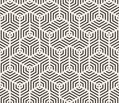 Vector seamless pattern. Modern stylish abstract texture. Repeating geometric tiles