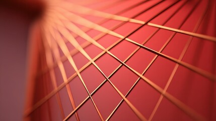 Abstract web connecting red lines creating geometric pattern