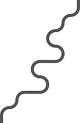 Top view roadway graphic illustrating an irregular path formed by squared wave geometry.