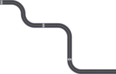 Top view highway design showing a diagonal maze path built from squared wave segments.